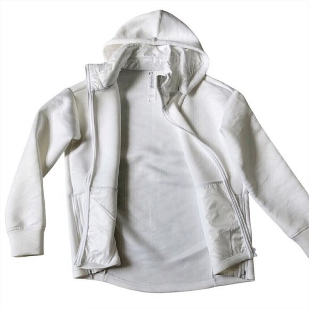 Fabletics White Zebra Neoprene Jacket Removable H… - image 8